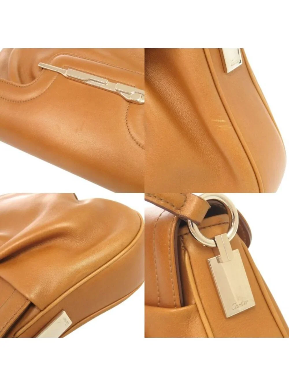 Cartier Panthere Leather Camel Shoulder Bag